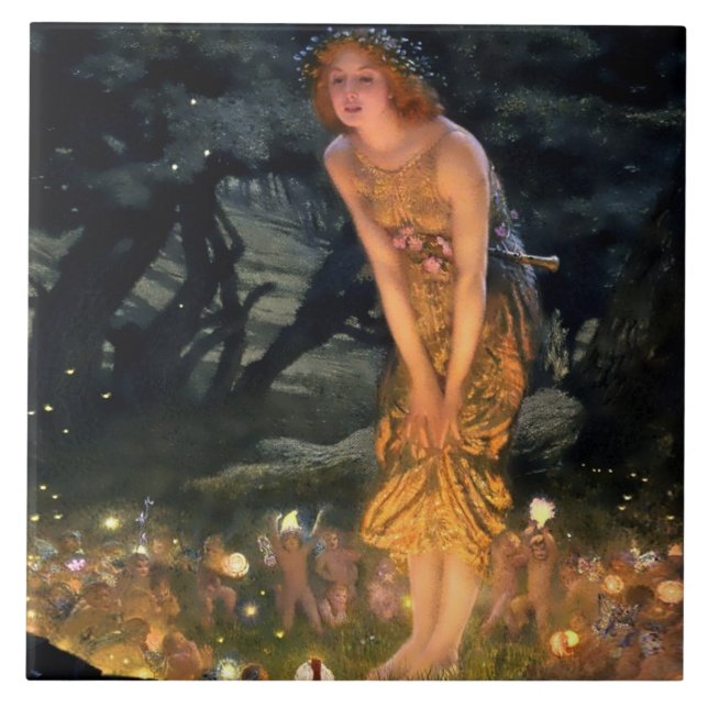 Azulejo “Midsummer Eve” by Edward Robert Hughes (Frente)