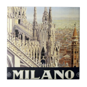Azulejo Milano Italia Catedral Gótica Duomo Viajes Antiguo