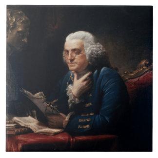 Azulejo Miniatura del retrato, Benjamin Franklin Padre fun