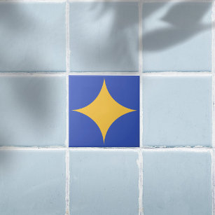 Azulejo Minimalis Retro Starburst Tile Cerámico De Mediado