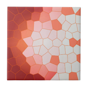 Azulejo Minimalismo abstracto Art Coral Células blancas ro