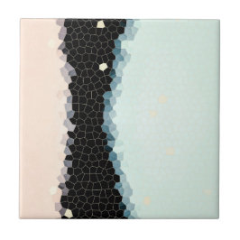 Azulejo Minimalismo abstracto arte azul pálido rosa negro