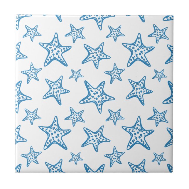 Azulejo Minimalist Starfish Coastal Pattern (2) (Frente)