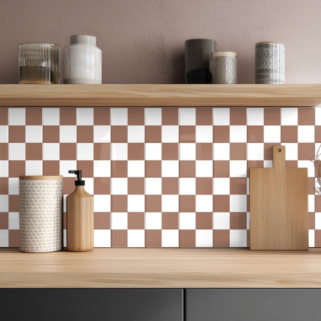 Azulejo Minimalista Geométrico Blanco Marrón (Subido por el creador)