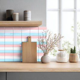 Azulejo Minimalista moderno líneas rosa pastel azul