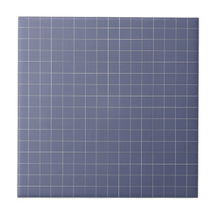 Azulejo Minimalista retro azul y blanco de la marina de Gu