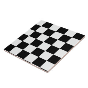 Azulejo Minimalista Retro Cuadros – Streetwear Monocromo