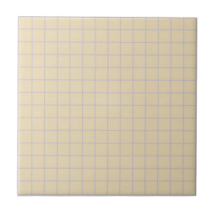 Azulejo Minimalista retro de patrón de chequeo Beige y Lil