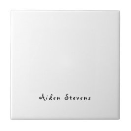 Azulejo Minimalista sencillo y elegante en blanco y negro