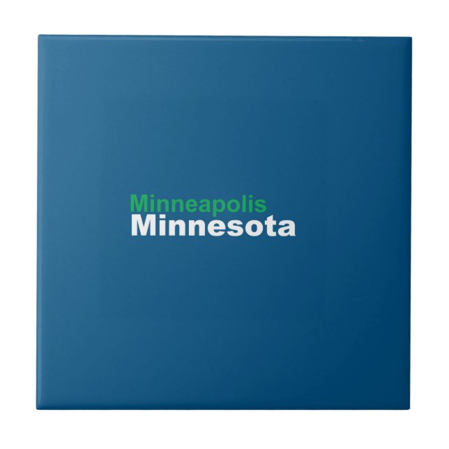 Azulejo Minneapolis, mosaico cerámico de Minnesota (Frente)
