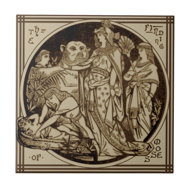 Azulejo Minton Repro John Moyr en su bíblico "Encontrar a  (Frente)