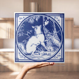 Azulejo Minton Tile de Repro Victorian con Wolf
