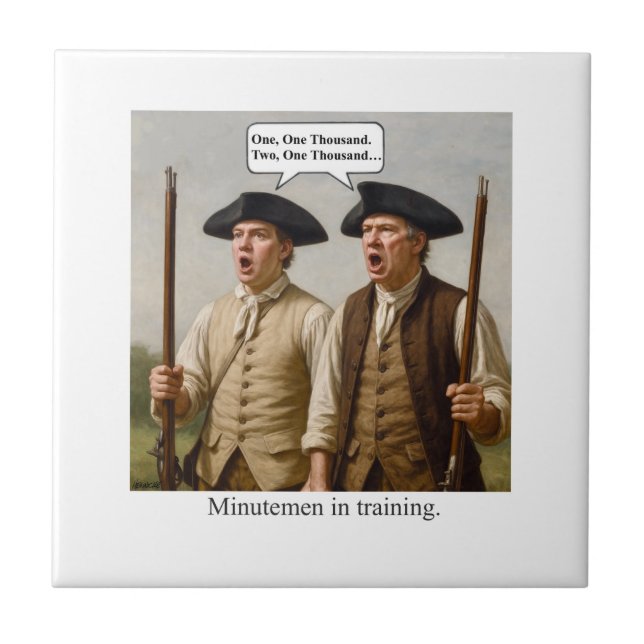 Azulejo Minutemen in training. (Frente)