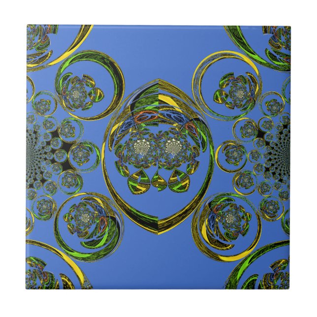Azulejo Mira mis curvas azules (Frente)