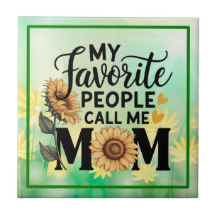 Azulejo Mis personas favoritas llaman a mamá Regalo divert