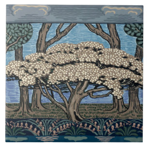 Azulejo Misión, arte y artesanía árbol de mayo por Walter 