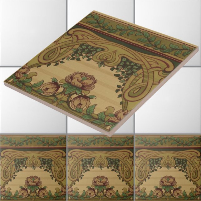 Azulejo Misiones estilo Art Nouveau Floral & Foliage Friez (Subido por el creador)