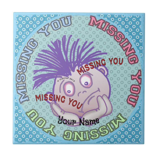 Azulejo Missing You Face tile (Frente)