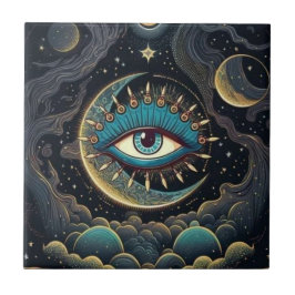 Azulejo Mistical Single Oye in the Galaxy Ceramic Tiles