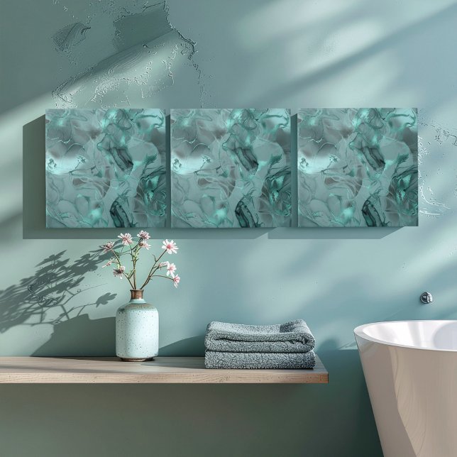 Azulejo Misty Marble Abstract Pattern Dark Teal ID705a (Subido por el creador)
