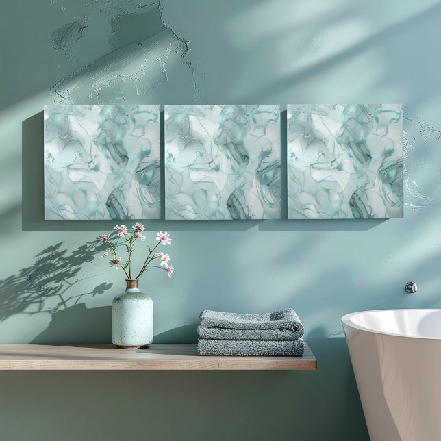 Azulejo Misty Marble Abstract Pattern Light Teal ID705c (Subido por el creador)
