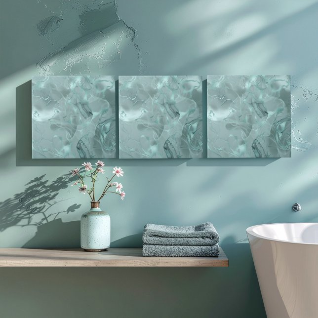 Azulejo Misty Marble Abstract Pattern Med Teal ID705b (Subido por el creador)
