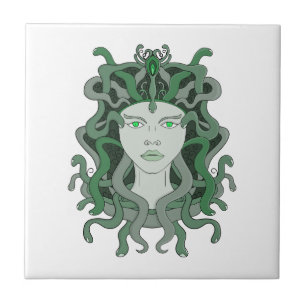 Azulejo Mitología griega de la gorra de serpiente Medusa G