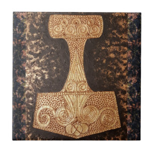 Azulejo Mjolnir, martillo de thor