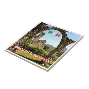 Azulejo MLS017 Abadía ISERNIA Castel San Vincenzo,