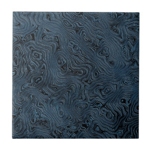Azulejo Moaré de seda falsa arrugada en azul verde rico