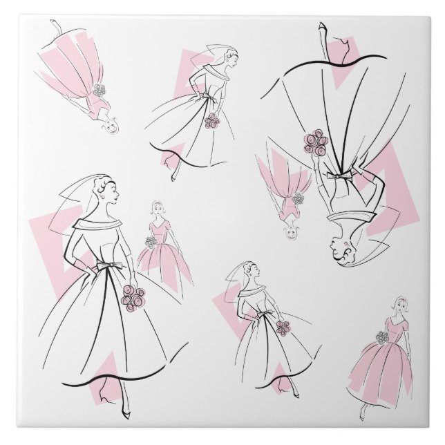 Azulejo Moda Bride Pink Group Multitile (Frente)