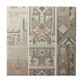 Azulejo Moda de cosecha geométrica de avena suave negro