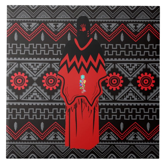 Azulejo Moda de MMIW Ayasha Patrón Suroeste Tile de cerámi (Frente)