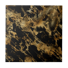 Azulejo Moda de moda de Black Gold Marble Agate