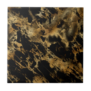 Azulejo Moda de moda de Black Gold Marble Agate
