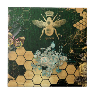 Azulejo Moda francesa, victoriana, abeja, floral, Relieve