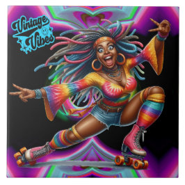 Azulejo Moda Hippie De Mente Colorido Tile Cerámico Vintag