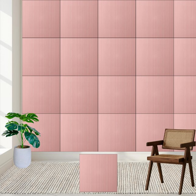 Azulejo Moda Pink Wood Grain Ceramic Tile (Chic Pink Wood Grain Ceramic Tile)