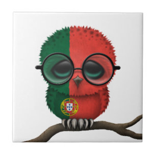 Azulejo Moda portuguesa Nerdy adaptable del búho del beb