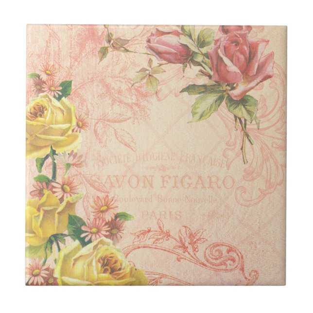 Azulejo Moda Vintage Floral Tile (Frente)