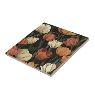 Azulejo Moda Vintage Tulip Cerámica Tile Para El Suelo De
