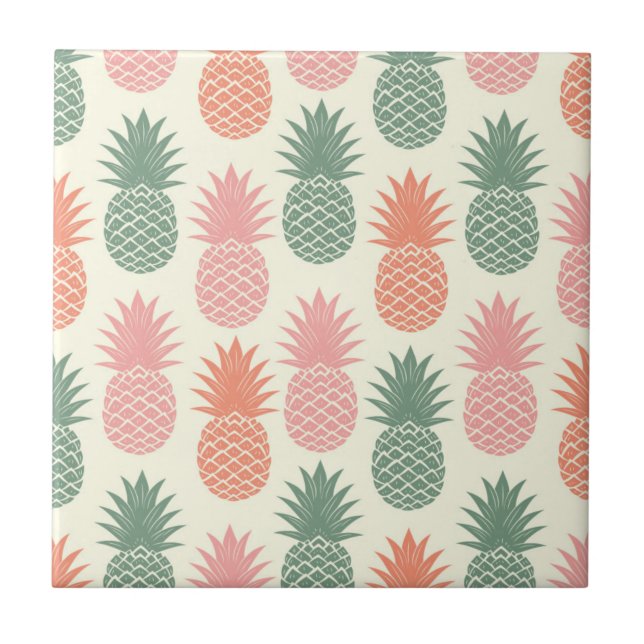 Azulejo Modelo 2 de la piña del vintage (Frente)