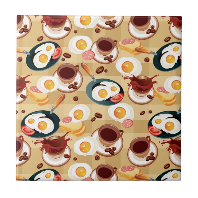 Azulejo Modelo 3 del desayuno (Frente)