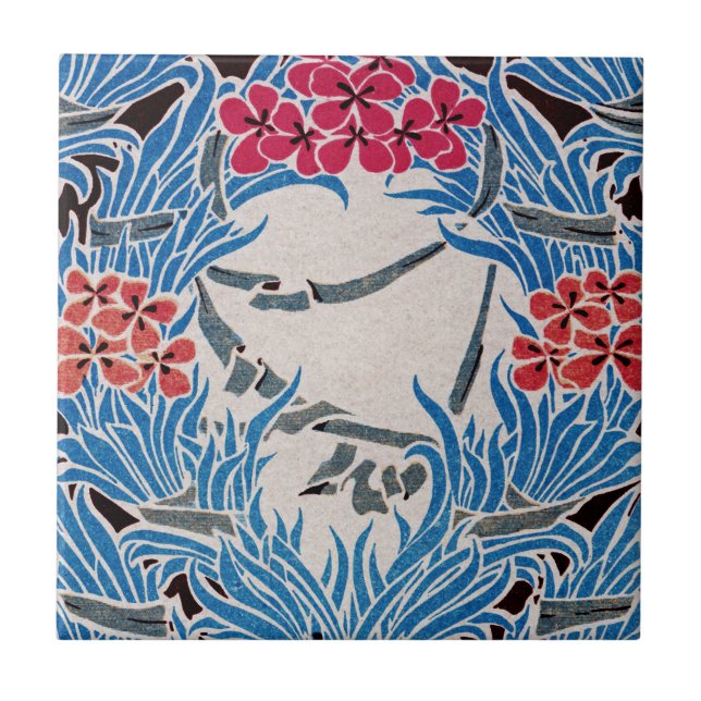 Azulejo Modelo #6 de Nouveau del arte (Frente)