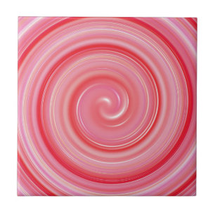 Azulejo Modelo abstracto espiral rosado