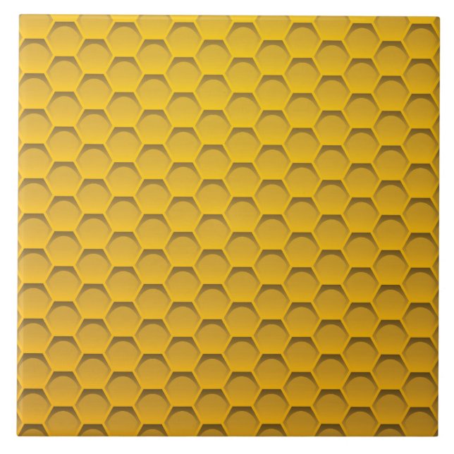 Azulejo Modelo amarillo del panal (Frente)