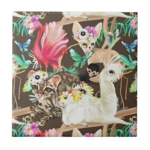 Azulejo Modelo animal tropical