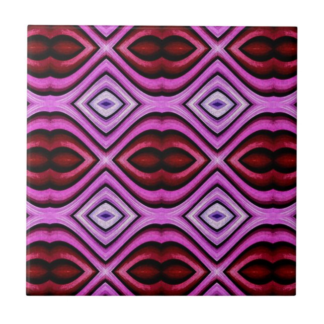 Azulejo Modelo artístico moderno enrrollado de los labios (Frente)