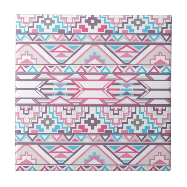 Azulejo Modelo azteca geométrico abstracto 3 (Frente)