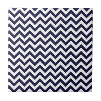 Azulejo Modelo blanco de Chevron de los azules marinos